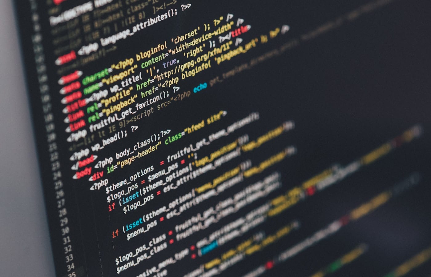 Close-up of code on a monitor