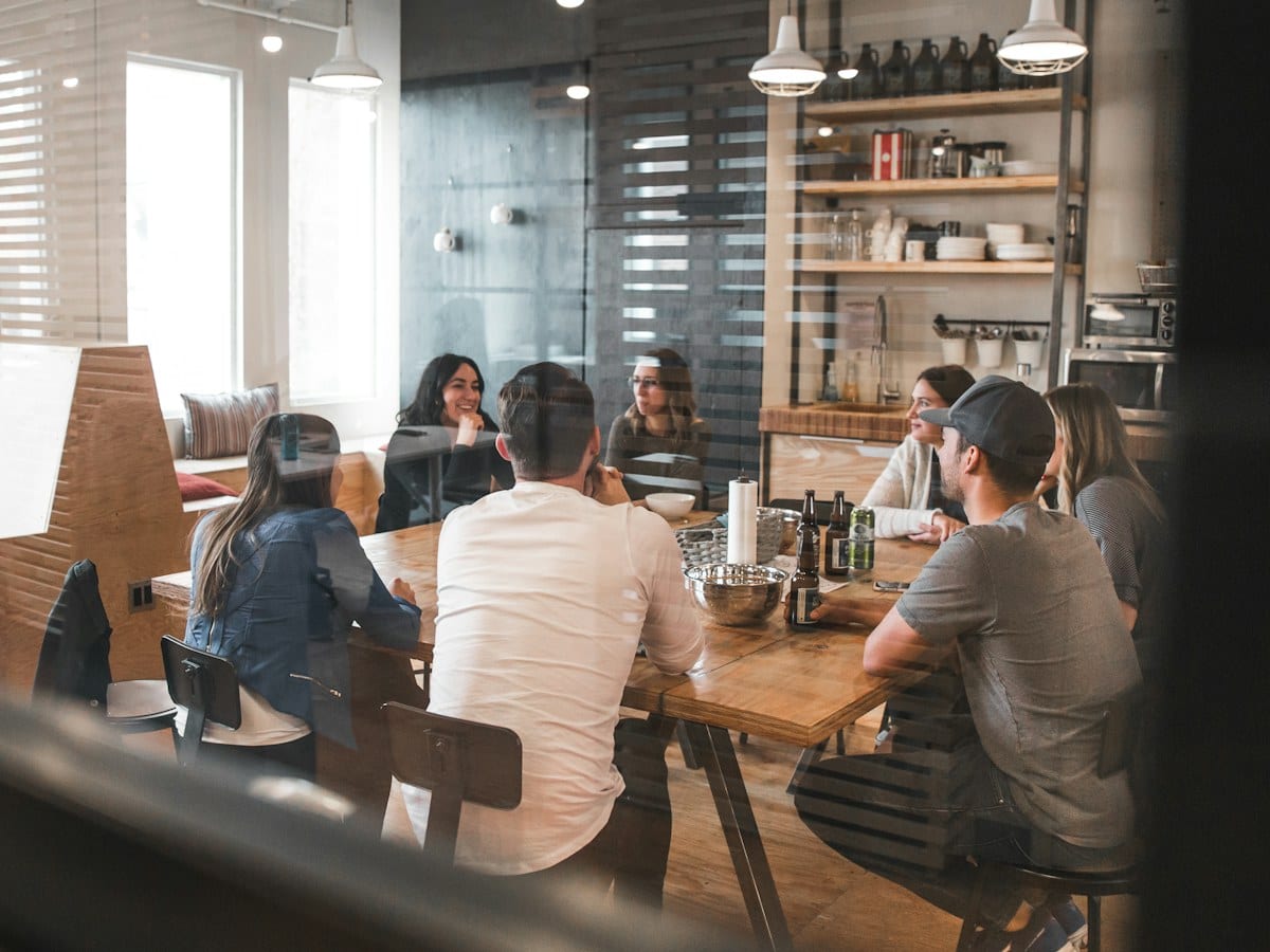 Team working in a modern office space